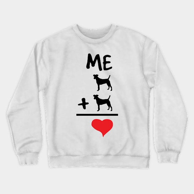 Me Plus Two Dogs Equals Love... Crewneck Sweatshirt by veerkun